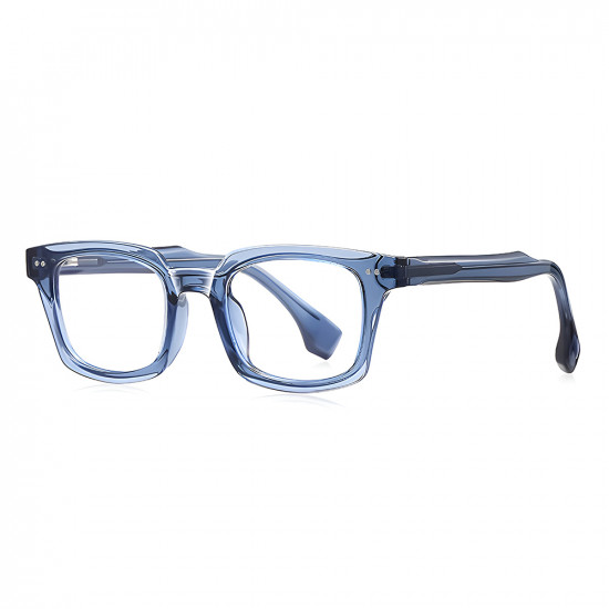 Techsuit Anti Blue Light Glasses Reflex PC (LS084) for Men, Rectangular Blue Transparent Techsuit Anti Blue Light Glasses Reflex PC (LS084) for Men, Rectangular Blue Transparent