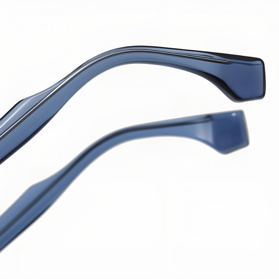 Techsuit Anti Blue Light Glasses Reflex PC (LS084) for Men, Rectangular Blue Transparent Techsuit Anti Blue Light Glasses Reflex PC (LS084) for Men, Rectangular Blue Transparent