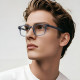 Techsuit Anti Blue Light Glasses Reflex PC (LS084) for Men, Rectangular Blue Transparent Techsuit Anti Blue Light Glasses Reflex PC (LS084) for Men, Rectangular Blue Transparent