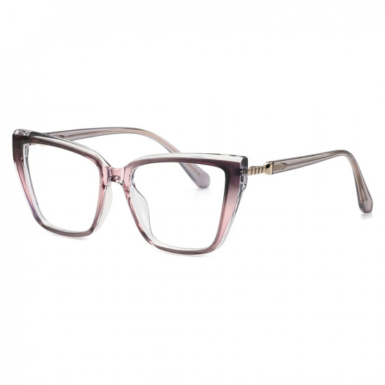 Techsuit Anti Blue Light Glasses Reflex PC (LS250) for Women, Oversized Pink Gradient