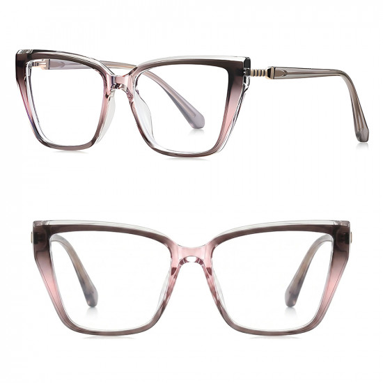 Techsuit Anti Blue Light Glasses Reflex PC (LS250) for Women, Oversized Pink Gradient