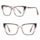 Techsuit Anti Blue Light Glasses Reflex PC (LS250) for Women, Oversized Pink Gradient