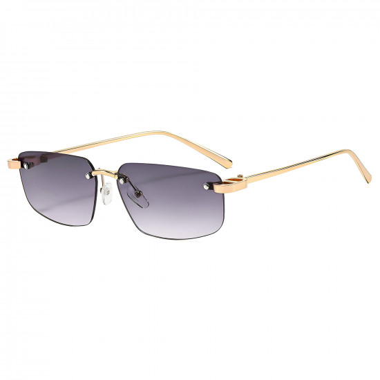 Techsuit Premium Sunglasses (S098) Unisex, Rectangular Lens, Rimless, Sleek Metal Arms, Ultralight Amethyst Techsuit Premium Sunglasses (S098) Unisex, Rectangular Lens, Rimless, Sleek Metal Arms, Ultralight Amethyst