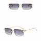 Techsuit Premium Sunglasses (S098) Unisex, Rectangular Lens, Rimless, Sleek Metal Arms, Ultralight Amethyst Techsuit Premium Sunglasses (S098) Unisex, Rectangular Lens, Rimless, Sleek Metal Arms, Ultralight Amethyst
