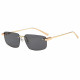 Techsuit Premium Sunglasses (S098) Unisex, Rectangular Lens, Rimless, Sleek Metal Arms, Ultralight Royal