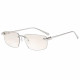 Techsuit Premium Sunglasses (S098) Unisex, Rectangular Lens, Rimless, Sleek Metal Arms, Ultralight Moonlight