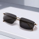 Techsuit Premium Sunglasses (S098) Unisex, Rectangular Lens, Rimless, Sleek Metal Arms, Ultralight Moonlight