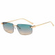 Techsuit Premium Sunglasses (S098) Unisex, Rectangular Lens, Rimless, Sleek Metal Arms, Ultralight Lagoon
