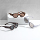 Techsuit Sunglasses (17002) for Women, PC Oval Frame, Small 90s Style Gray / Light Brown Techsuit Sunglasses (17002) for Women, PC Oval Frame, Small 90s Style Gray / Light Brown