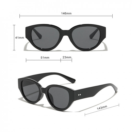 Techsuit Sunglasses (17002) for Women, PC Oval Frame, Small 90s Style Gray / Light Brown Techsuit Sunglasses (17002) for Women, PC Oval Frame, Small 90s Style Gray / Light Brown