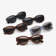 Techsuit Sunglasses (17002) for Women, PC Oval Frame, Small 90s Style Black Techsuit Sunglasses (17002) for Women, PC Oval Frame, Small 90s Style Black