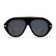 Techsuit Premium Sunglasses (8092) for Women, Retro Chic Design, Oversized Aviator, Flat Top, Metal Arms Black Techsuit Premium Sunglasses (8092) for Women, Retro Chic Design, Oversized Aviator, Flat Top, Metal Arms Black