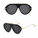 Techsuit Premium Sunglasses (8092) for Women, Retro Chic Design, Oversized Aviator, Flat Top, Metal Arms Black Techsuit Premium Sunglasses (8092) for Women, Retro Chic Design, Oversized Aviator, Flat Top, Metal Arms Black