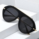 Techsuit Premium Sunglasses (8092) for Women, Retro Chic Design, Oversized Aviator, Flat Top, Metal Arms Black Techsuit Premium Sunglasses (8092) for Women, Retro Chic Design, Oversized Aviator, Flat Top, Metal Arms Black