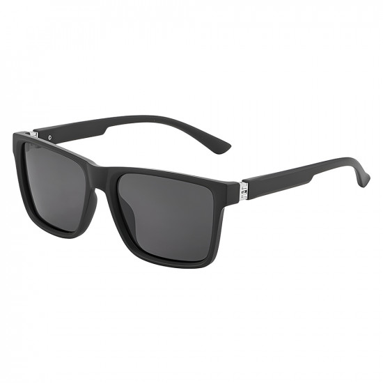 Techsuit Polarized Sunglasses (8506) for Men, UV Protection, Square Frame, Lightweight, Fashionable Matte Black Techsuit Polarized Sunglasses (8506) for Men, UV Protection, Square Frame, Lightweight, Fashionable Matte Black