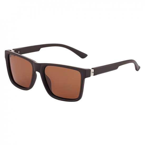 Techsuit Polarized Sunglasses (8506) for Men, UV Protection, Square Frame, Lightweight, Fashionable Matte Brown Techsuit Polarized Sunglasses (8506) for Men, UV Protection, Square Frame, Lightweight, Fashionable Matte Brown