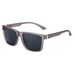 Techsuit Polarized Sunglasses (8506) for Men, UV Protection, Square Frame, Lightweight, Fashionable Matte Gray