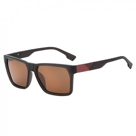Techsuit Polarized Sunglasses (8500) for Men, TAC UV400 Lenses, Flat Top Design, Casual Look, Anti glare Tea