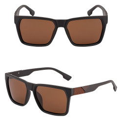 Techsuit Polarized Sunglasses (8500) for Men, TAC UV400 Lenses, Flat Top Design, Casual Look, Anti glare Tea Techsuit Polarized Sunglasses (8500) for Men, TAC UV400 Lenses, Flat Top Design, Casual Look, Anti glare Tea