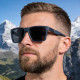 Techsuit Polarized Sunglasses (8500) for Men, TAC UV400 Lenses, Flat Top Design, Casual Look, Anti glare Black / Gray Techsuit Polarized Sunglasses (8500) for Men, TAC UV400 Lenses, Flat Top Design, Casual Look, Anti glare Black / Gray