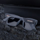 Techsuit Polarized Sunglasses (8491) for Men, UV Protection, Square Frame, TAC Lenses, All Day Wear Matte Black / Gray