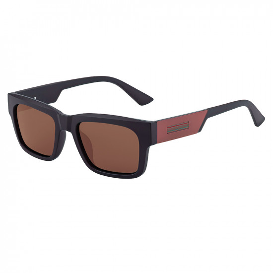 Techsuit Polarized Sunglasses (8491) for Men, UV Protection, Square Frame, TAC Lenses, All Day Wear Matte Black / Cherry Techsuit Polarized Sunglasses (8491) for Men, UV Protection, Square Frame, TAC Lenses, All Day Wear Matte Black / Cherry