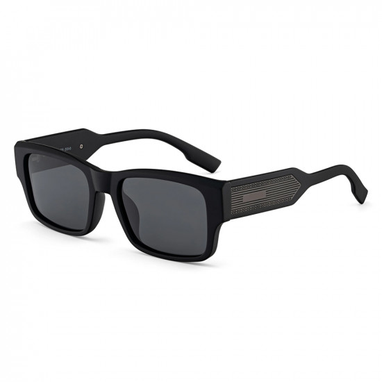 Techsuit Polarized Sunglasses (8485) for Men, UV400 Protection, Square Frame, Integrated Nose Pad, Anti Glare Black Techsuit Polarized Sunglasses (8485) for Men, UV400 Protection, Square Frame, Integrated Nose Pad, Anti Glare Black