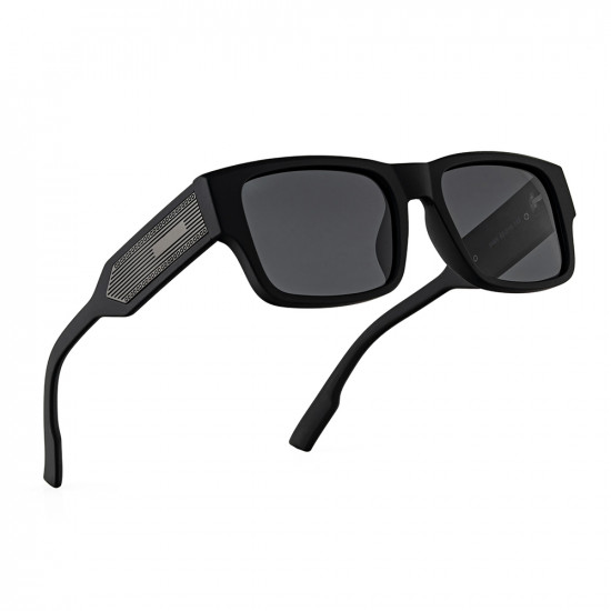 Techsuit Polarized Sunglasses (8485) for Men, UV400 Protection, Square Frame, Integrated Nose Pad, Anti Glare Black Techsuit Polarized Sunglasses (8485) for Men, UV400 Protection, Square Frame, Integrated Nose Pad, Anti Glare Black