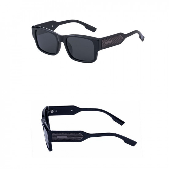 Techsuit Polarized Sunglasses (8485) for Men, UV400 Protection, Square Frame, Integrated Nose Pad, Anti Glare Black Techsuit Polarized Sunglasses (8485) for Men, UV400 Protection, Square Frame, Integrated Nose Pad, Anti Glare Black