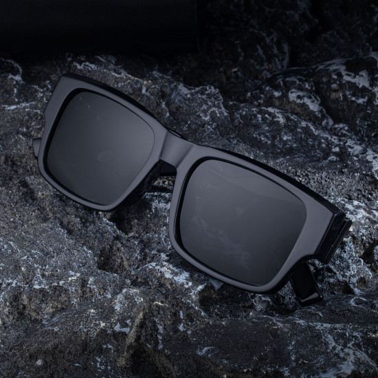 Techsuit Polarized Sunglasses (8485) for Men, UV400 Protection, Square Frame, Integrated Nose Pad, Anti Glare Black Techsuit Polarized Sunglasses (8485) for Men, UV400 Protection, Square Frame, Integrated Nose Pad, Anti Glare Black