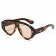 Techsuit Premium Sunglasses (3991) for Women, PC Frame, Retro Glamour, Oversized 70s Aviator, Designer Inspired Safari