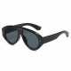 Techsuit Premium Sunglasses (3991) for Women, PC Frame, Retro Glamour, Oversized 70s Aviator, Designer Inspired Black Techsuit Premium Sunglasses (3991) for Women, PC Frame, Retro Glamour, Oversized 70s Aviator, Designer Inspired Black