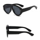 Techsuit Premium Sunglasses (3991) for Women, PC Frame, Retro Glamour, Oversized 70s Aviator, Designer Inspired Black Techsuit Premium Sunglasses (3991) for Women, PC Frame, Retro Glamour, Oversized 70s Aviator, Designer Inspired Black
