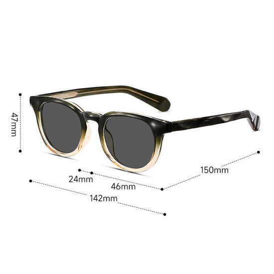 Techsuit Polarized Sunglasses (8663) for Men, UV Protection, Clear Vision, TR90, Round Style, for Traveling Black Techsuit Polarized Sunglasses (8663) for Men, UV Protection, Clear Vision, TR90, Round Style, for Traveling Black