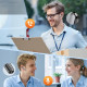 Techsuit Bluetooth Headset Voicera (CB3) Bluetooth 5.1, Hands Free, Noise Cancelling Microphone, 50h Talk Time Black