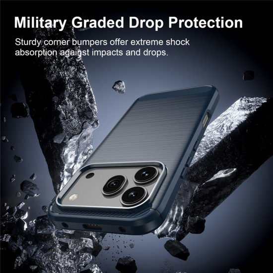 Techsuit Carbon Silicone Honor 600 / 600 Pro Blue Techsuit Carbon Silicone Honor 600 / 600 Pro Blue