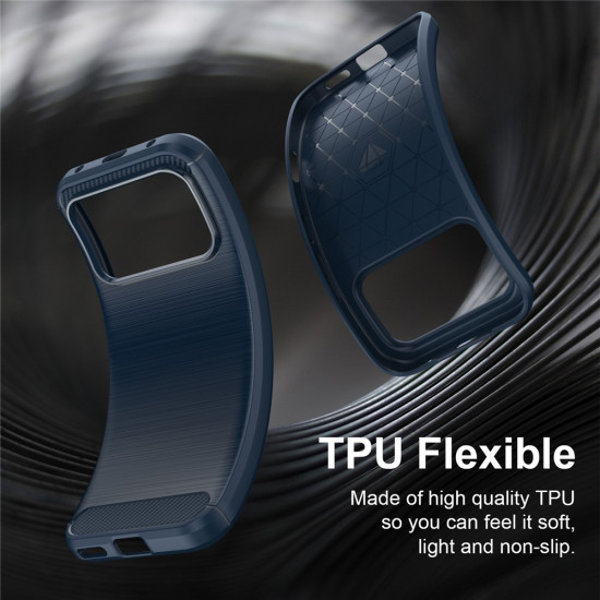 Techsuit Carbon Silicone Honor 600 / 600 Pro Blue Techsuit Carbon Silicone Honor 600 / 600 Pro Blue