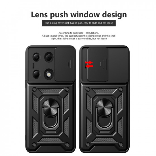 Techsuit CamShield Series Xiaomi Redmi Note 13 Pro 4G / Poco M6 Pro 4G Black