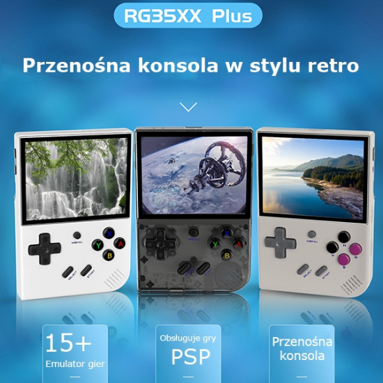 Anbernic RG35XX Plus Console Transparent Black/Translucent Black Anbernic RG35XX Plus Console Transparent Black/Translucent Black