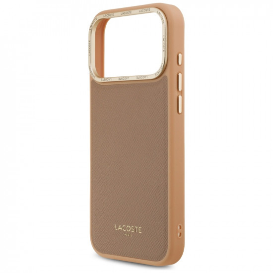 Lacoste Champs Elysees Gold Logo MagSafe Case for iPhone 17 Pro Max Pink Lacoste Champs Elysees Gold Logo MagSafe Case for iPhone 17 Pro Max Pink