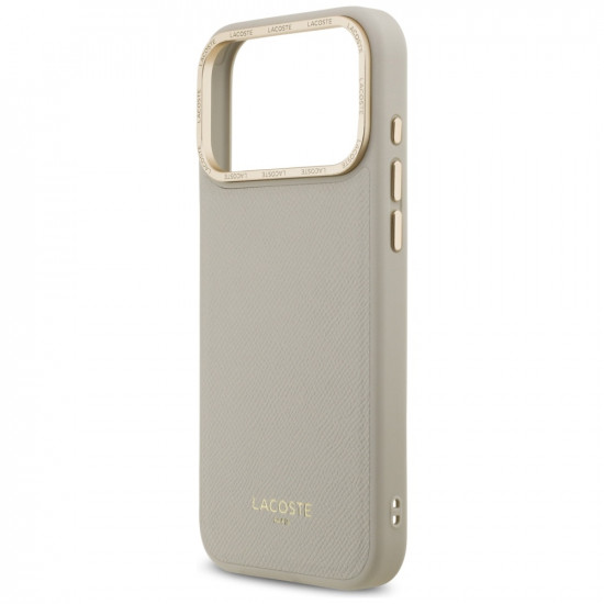 Lacoste Champs Elysees Gold Logo MagSafe case for iPhone 17 Pro Max taupe Lacoste Champs Elysees Gold Logo MagSafe case for iPhone 17 Pro Max taupe