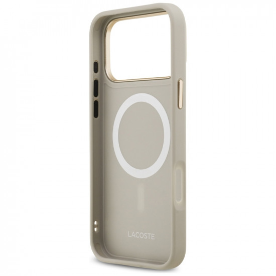 Lacoste Champs Elysees Gold Logo MagSafe case for iPhone 17 Pro Max taupe Lacoste Champs Elysees Gold Logo MagSafe case for iPhone 17 Pro Max taupe