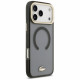 Lacoste Shockproof Transparent Frosted Gold Logo MagSafe Case for iPhone 17 Pro Max black