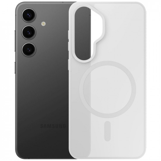3MK Smoke MagCase Case for Samsung Galaxy S25, White 3MK Smoke MagCase Case for Samsung Galaxy S25, White