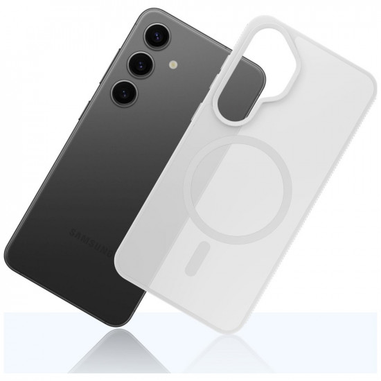 3MK Smoke MagCase Case for Samsung Galaxy S25, White 3MK Smoke MagCase Case for Samsung Galaxy S25, White