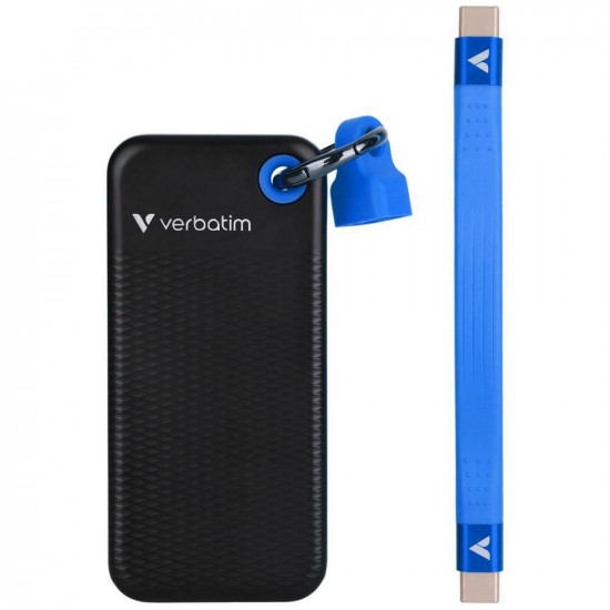 Verbatim Pocket SSD External Drive 128GB USB-C 3.2 Gen.2 Black and Blue 32433 Verbatim Pocket SSD External Drive 128GB USB-C 3.2 Gen.2 Black and Blue 32433