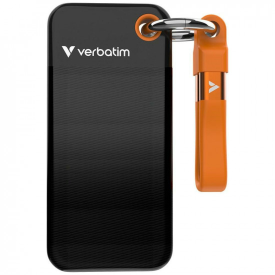 External Drive Verbatim Pocket SSD 128GB USB-C 3.2 Gen.2 Black and Orange 32435 External Drive Verbatim Pocket SSD 128GB USB-C 3.2 Gen.2 Black and Orange 32435