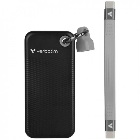 External Drive Verbatim Pocket SSD 128GB USB-C 3.2 Gen.2 Black and Gray 32432