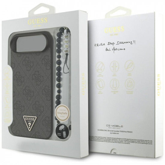 Case Guess 4G Strap Triangle Logo MagSafe for iPhone Air black Case Guess 4G Strap Triangle Logo MagSafe for iPhone Air black