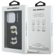 Case Karl Lagerfeld FW Grained Karl & Choupette Heads Pins for iPhone 16 Pro black Case Karl Lagerfeld FW Grained Karl & Choupette Heads Pins for iPhone 16 Pro black